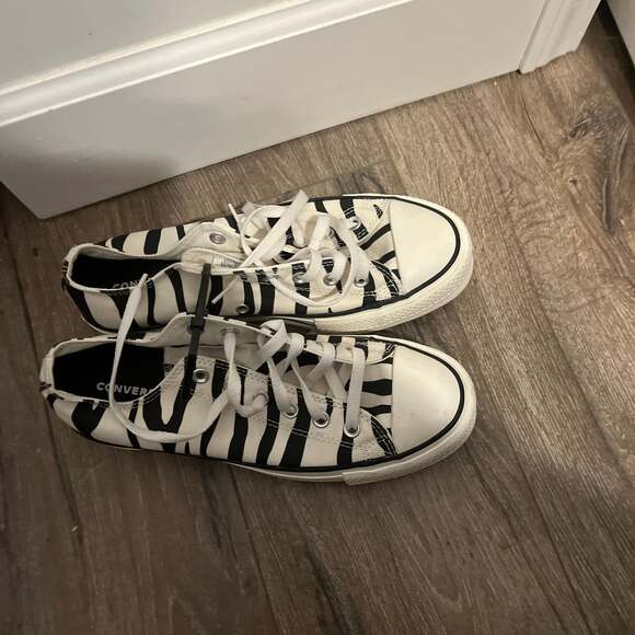 Converse All Star Shoes Sneakers UNISEX Zebra Print Lace Up MENS 7.5 WOMENS 9.5 - Picture 2 of 6